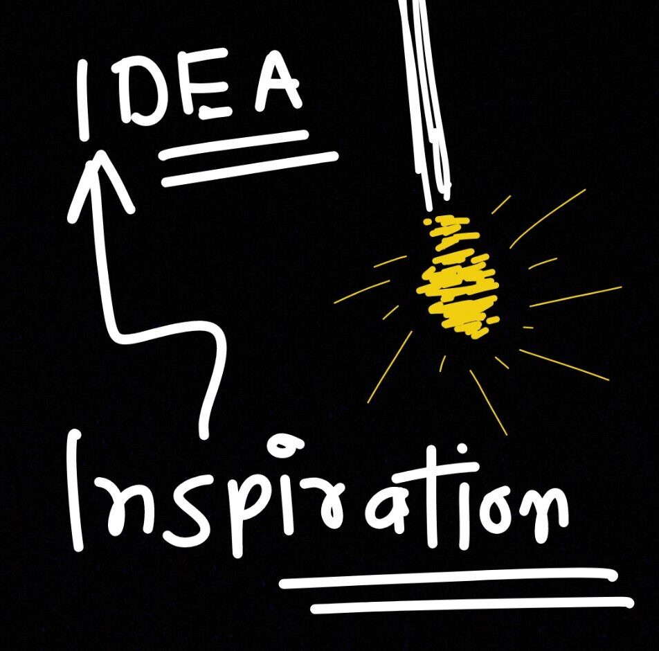 An doodle of bulb representing inspiration and ideas